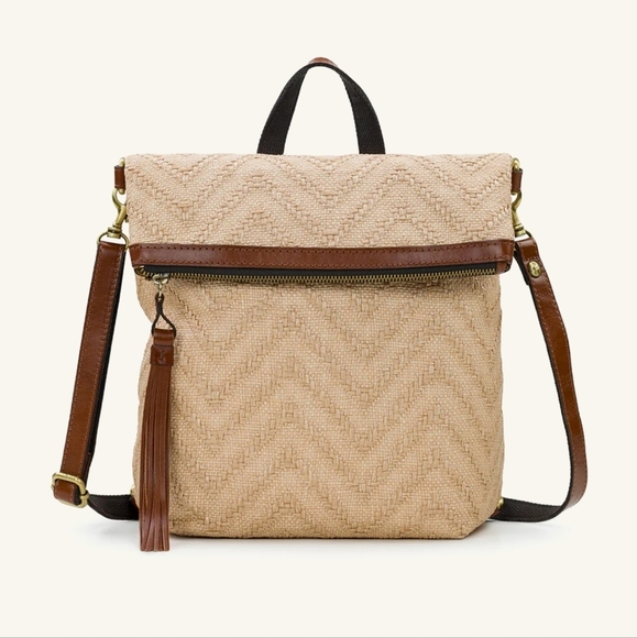 Patricia Nash Handbags - Patricia Nash Natural Zig Zag Woven Luzille Backpack
